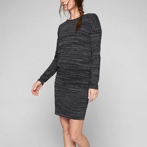 Athleta Black Striped Beyond Soft Avenues Dress